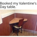 Booked my Valentine's day table meme