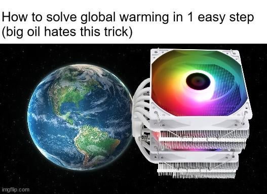 How to solve global warming - meme
