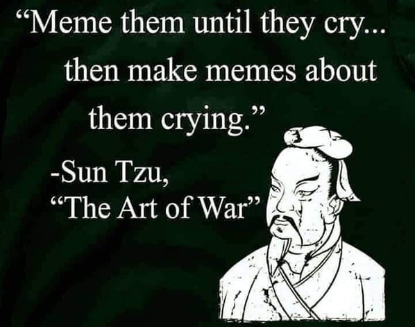 Following Sun Tzu on Twitter - meme