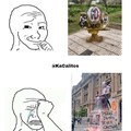 que triste lo que le hicieron a la estatua de gaturro, no se  lo merece :(                                           perdon si este meme ofende a algun hombre fragil :3
