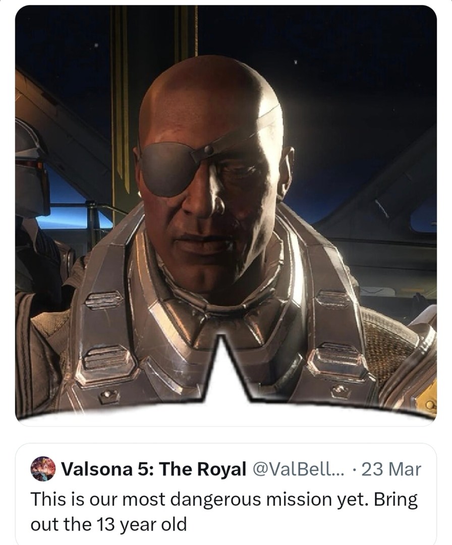 This mission’s too risky. Time to bring out the 13 year old - meme
