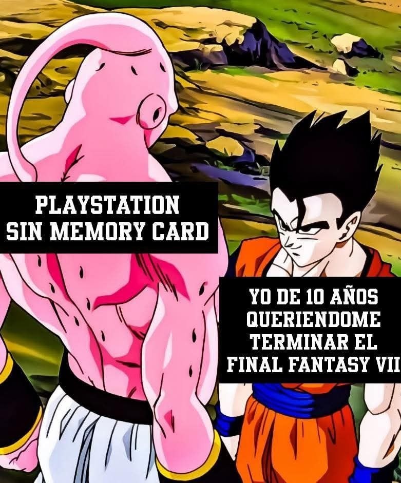 Yo de 10 años intentando pasar el Final Fantasy sin memory card - meme