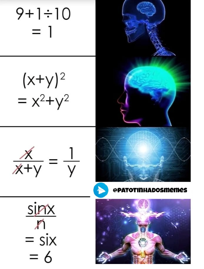 Meme matemático - patotinhadosmemes