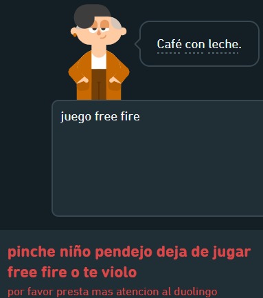 ahora resulta que duolingo es intolerante a los jugadores de free fire - meme