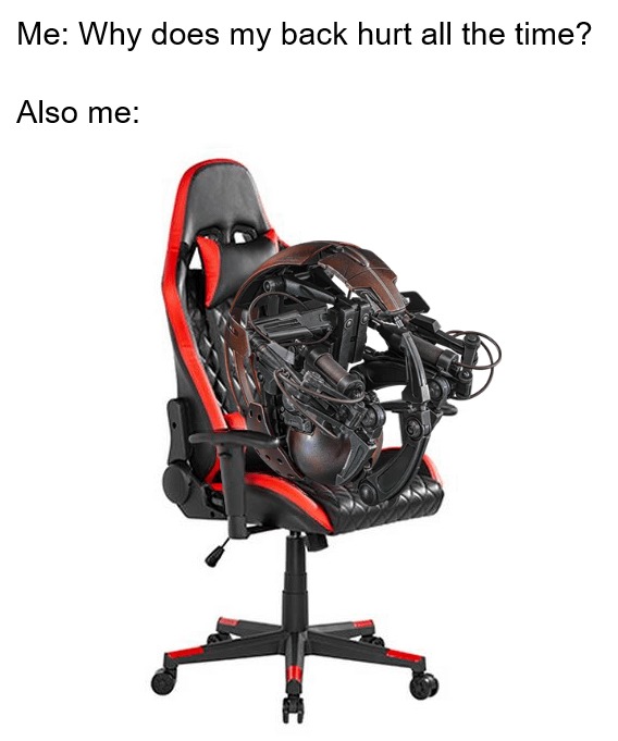 Droideka back pain - meme