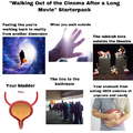 “Walking Out of the Cinema After a Long Movie” Starterpack
