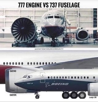 777 ENGINE VS 737 FUSELAGE - meme