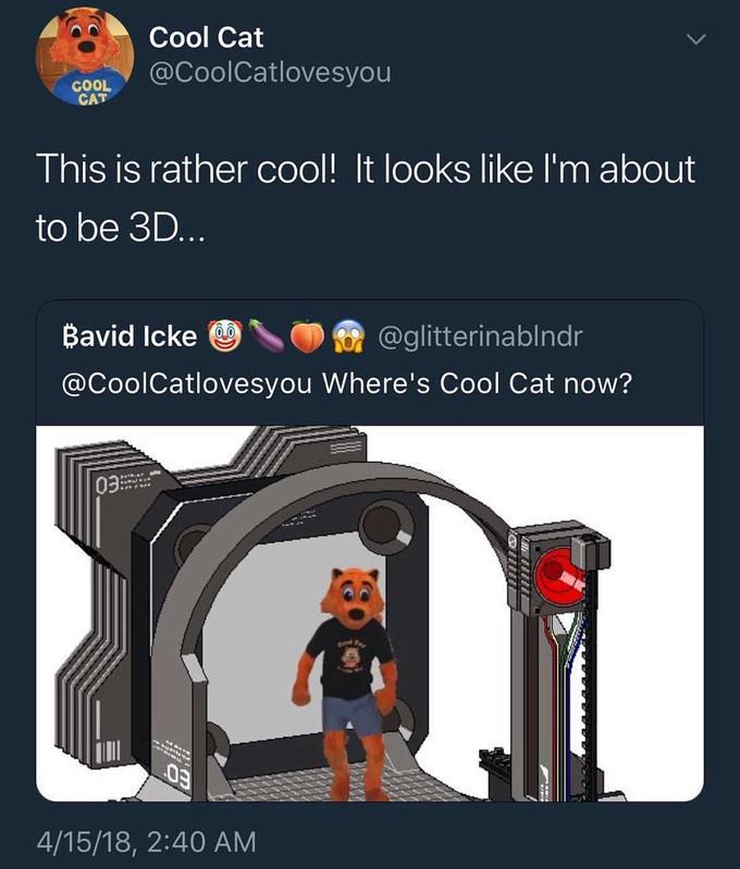 Cool Cat teaches kids about laser safety - meme