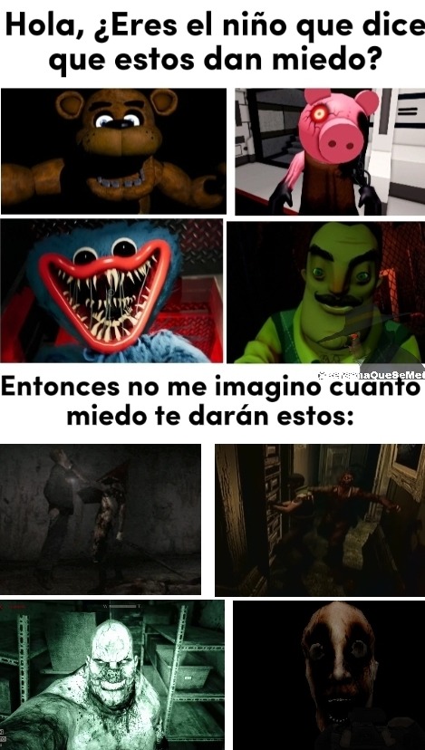 2 Generaciones del Terror. Uno del Terror clásico y uno del Terror moderno - meme