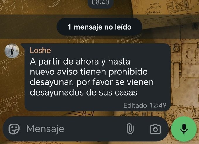 se prohibe el desayuno - meme