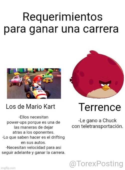 También en la película de Angry Birds Chuck se choco con Terrenc - meme