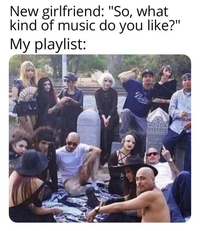 I like allmost every kind of music - meme