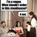 Vegans in steakhouses