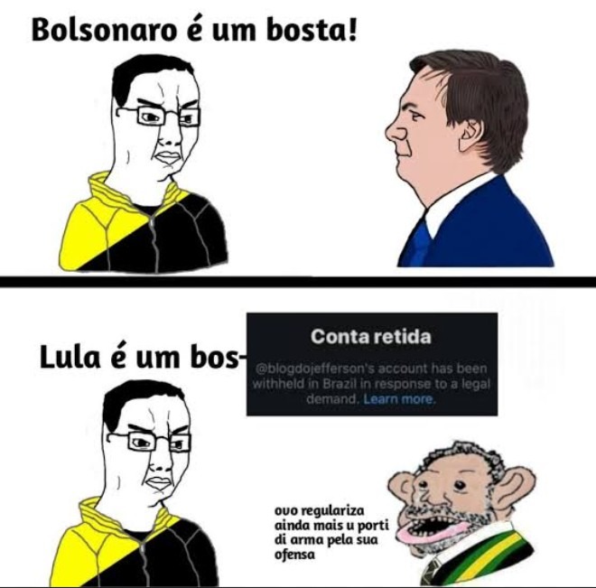 Bolsonaro>>>Lula - meme