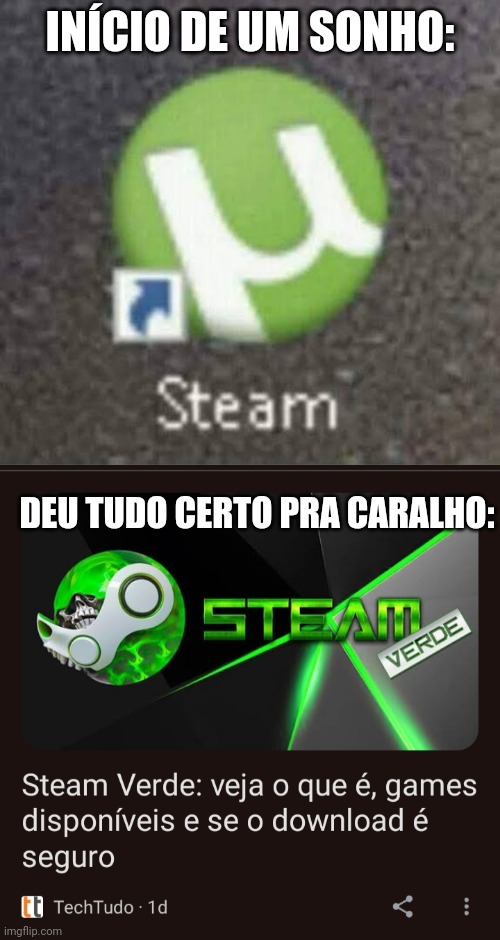 De Steam verde porra - meme
