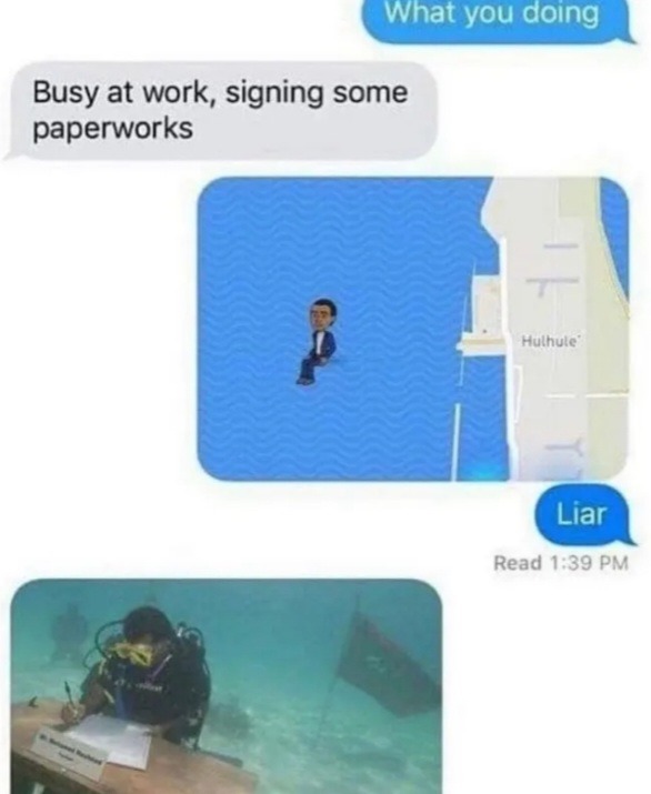 Underwater work - meme