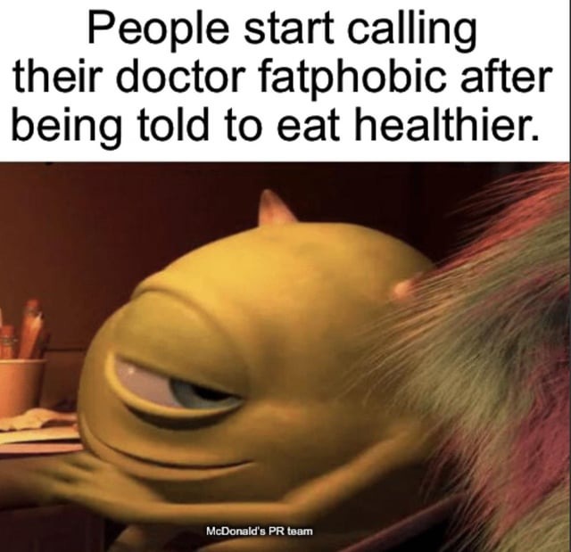 Fatphobic meme
