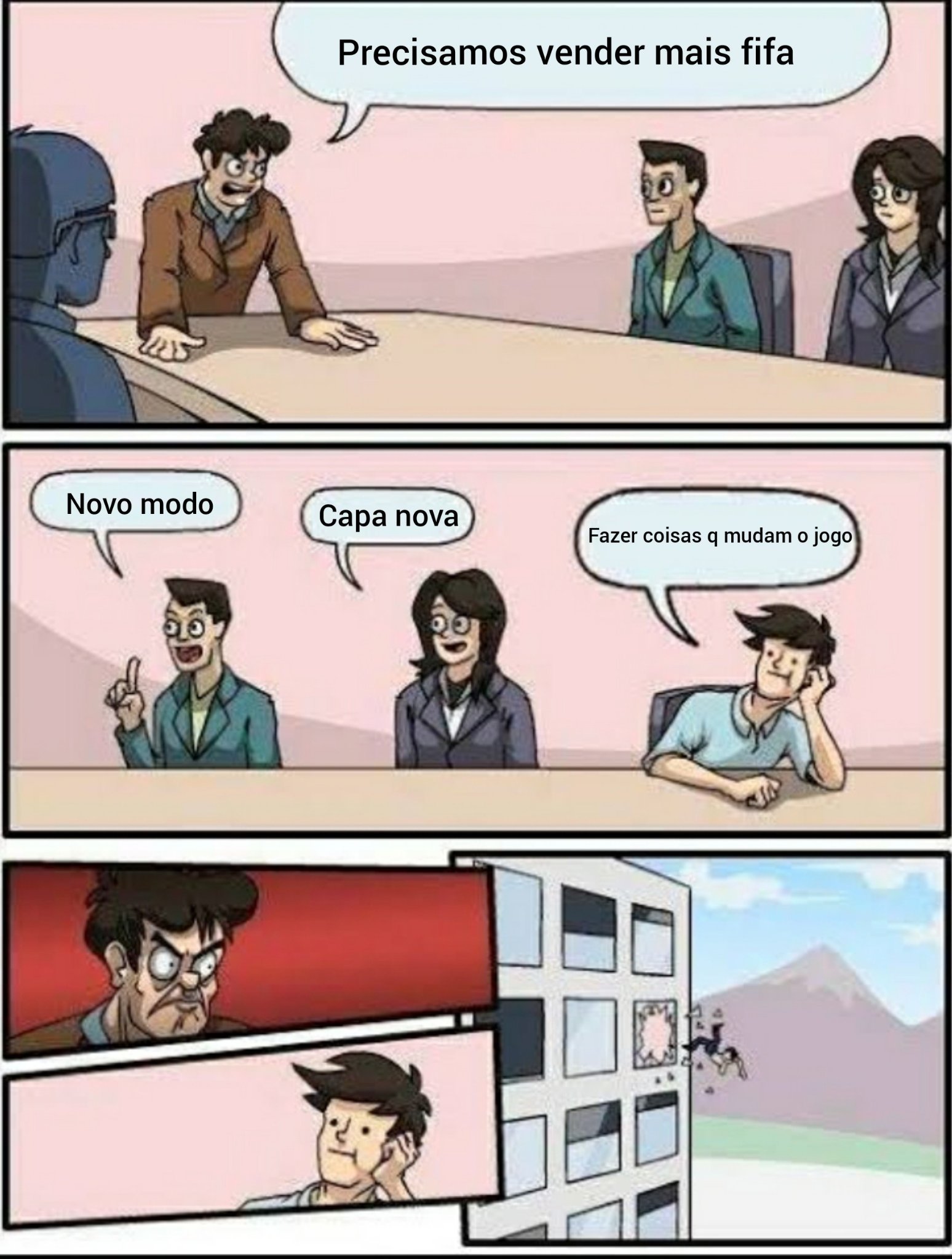 Reunião da EA GAMES - meme