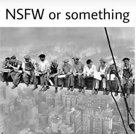 I mean they are on a jobsite without hardhats - meme