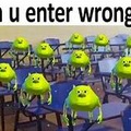 u enter a wrong class