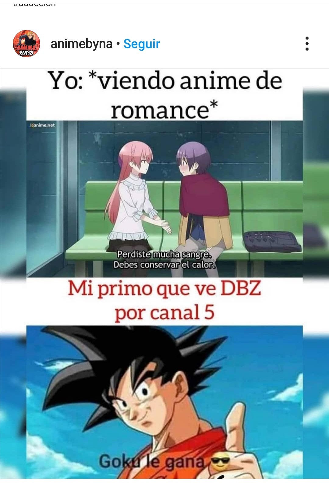 Goku le gana - meme