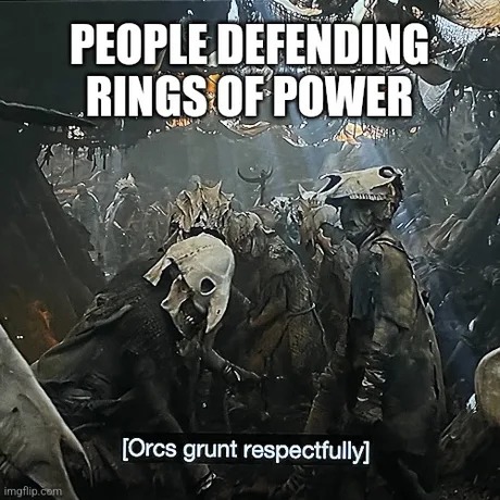 Defending the rings of power - meme