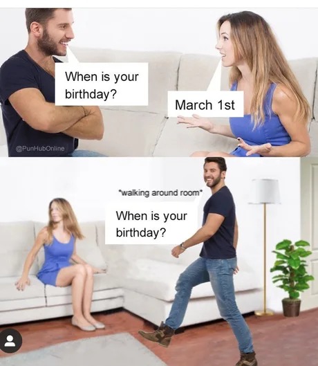 March birthday jokes - meme