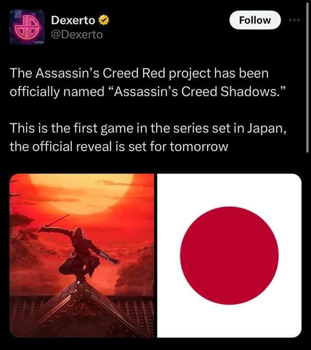 Assassin's Creed Shadows will be placed in Japan - meme