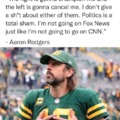 Aaron Rodgers sees through the uniparty media cabal BS