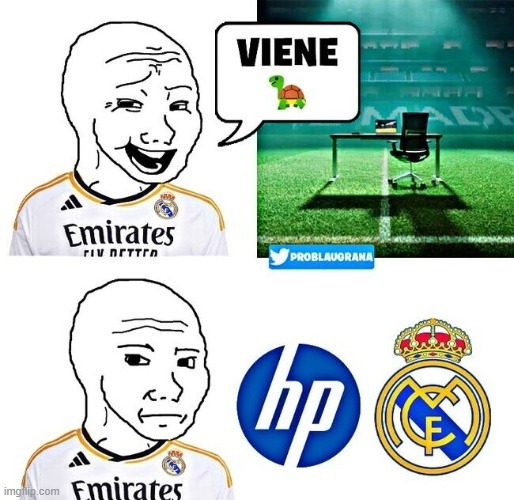 Meme del Real Madrid y Mbappe