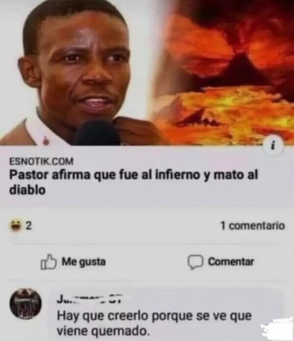 chistoso predicador del infierno fake - meme