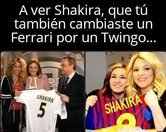Shakira era del Real Madrid reveal - meme