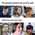 The problem is maybe not with the barber neither with his photos