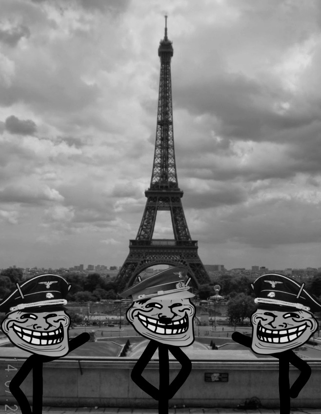 Foto de Adolf Droider en París 1940 - meme