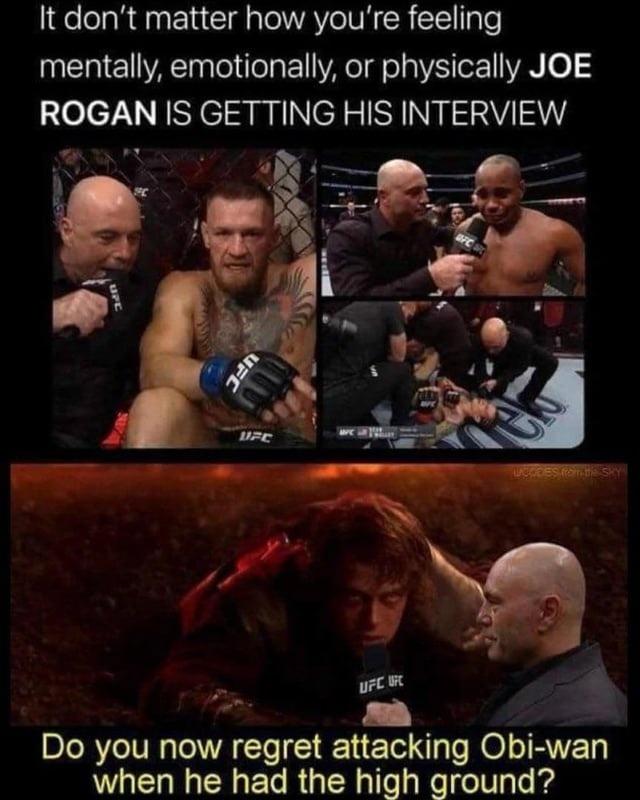 Joe Rogan would interview Darth Vader if he could - meme