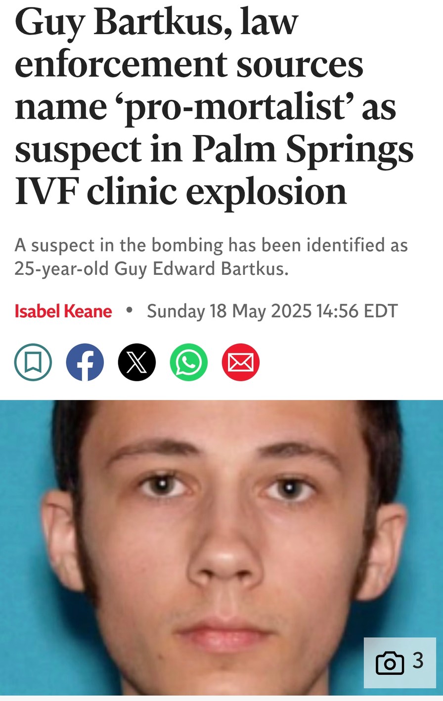 Palm Springs bombing suspect ID’d as 'pro-mortalist' activist - meme