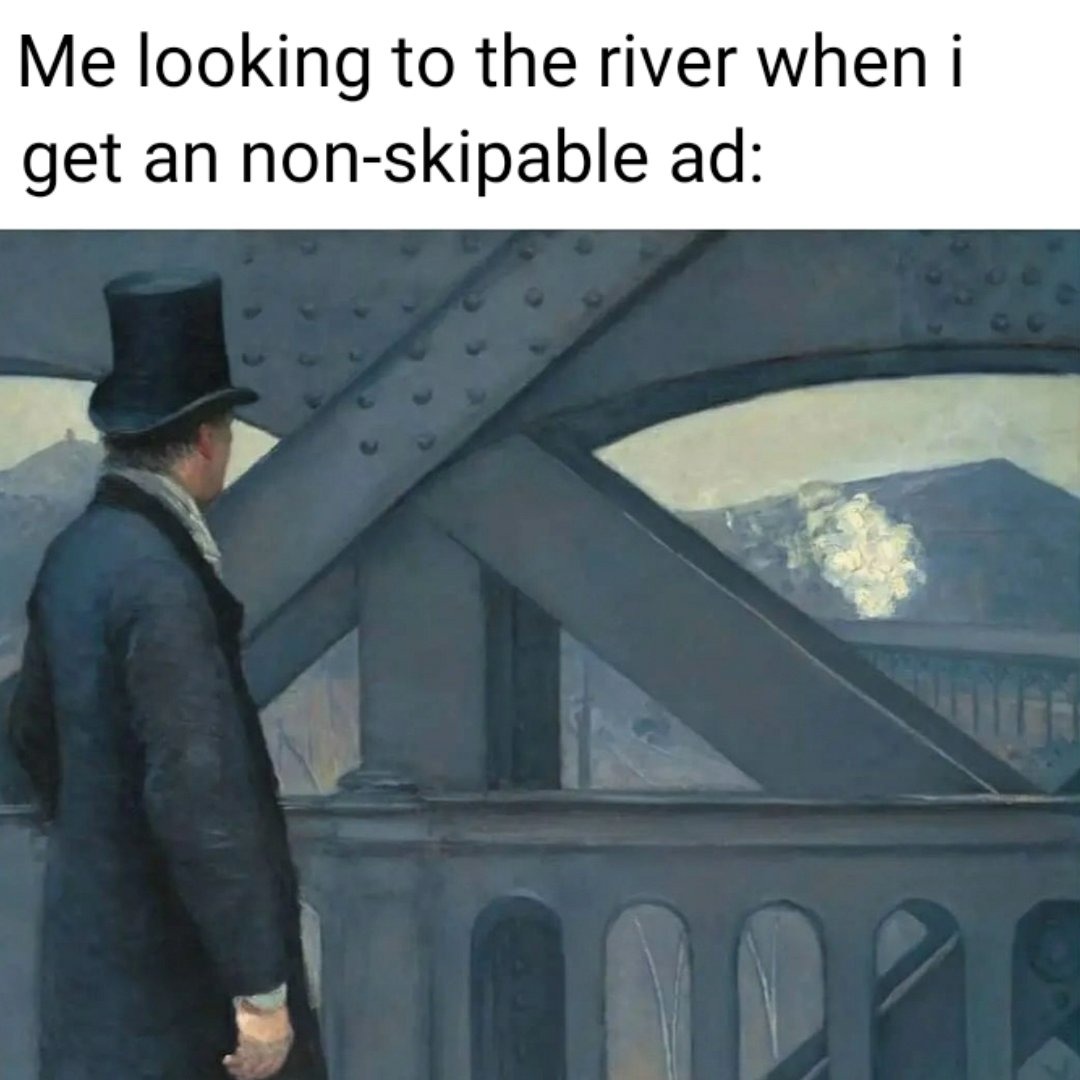 Looking at the river - meme