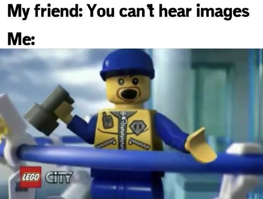 A man has fallen into the river in Lego City - meme