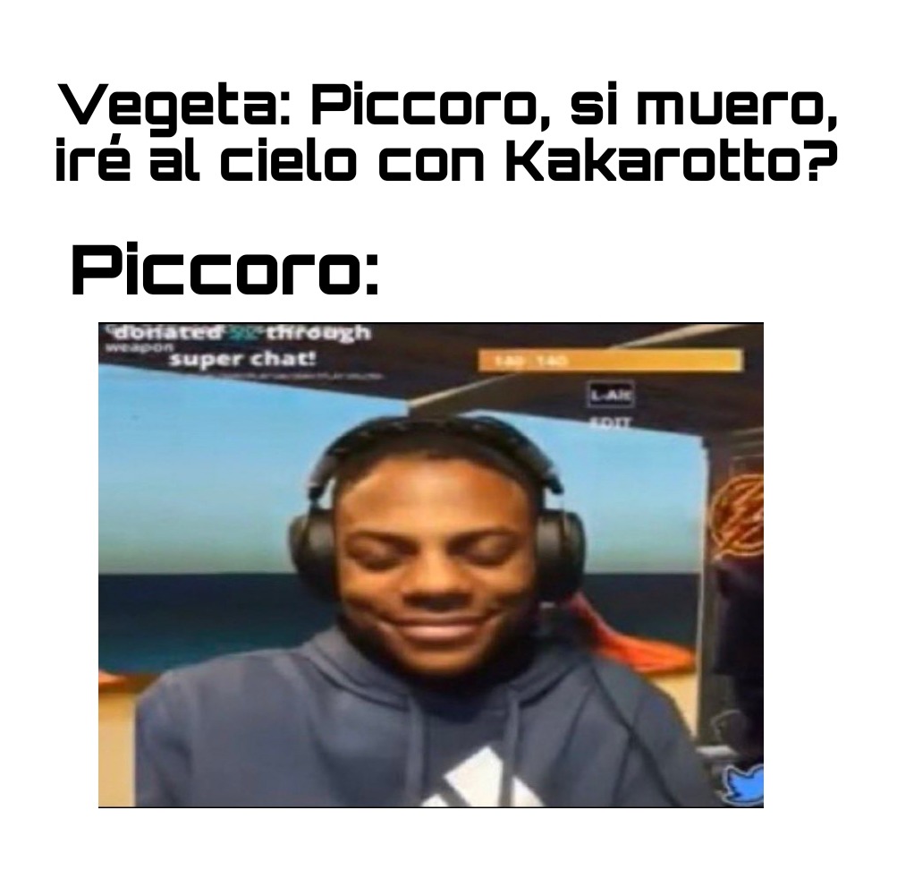 Vegeta iba a ir directo al infierno - meme
