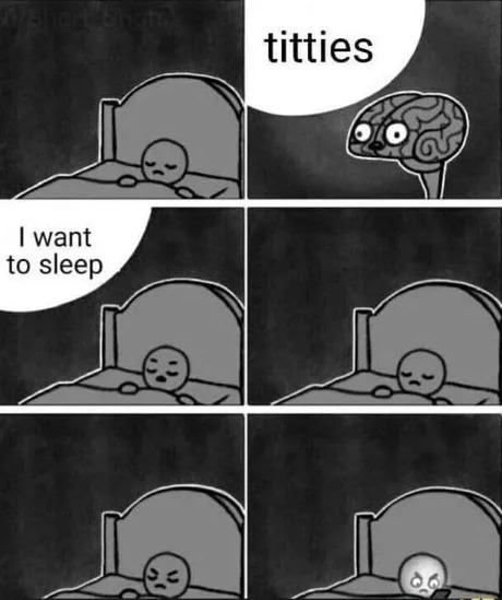 I want to sleep - meme