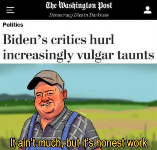 Fuck the Washington Compost and fuck Joe Biden - meme