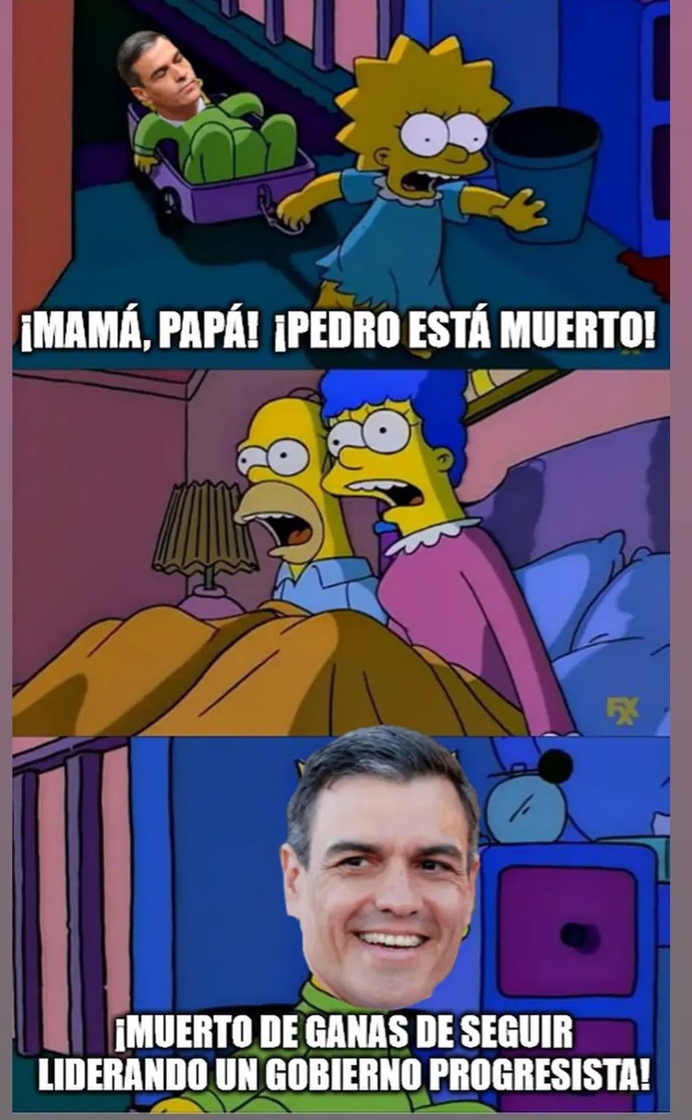 Meme de Pedro sanchez sin dimitir