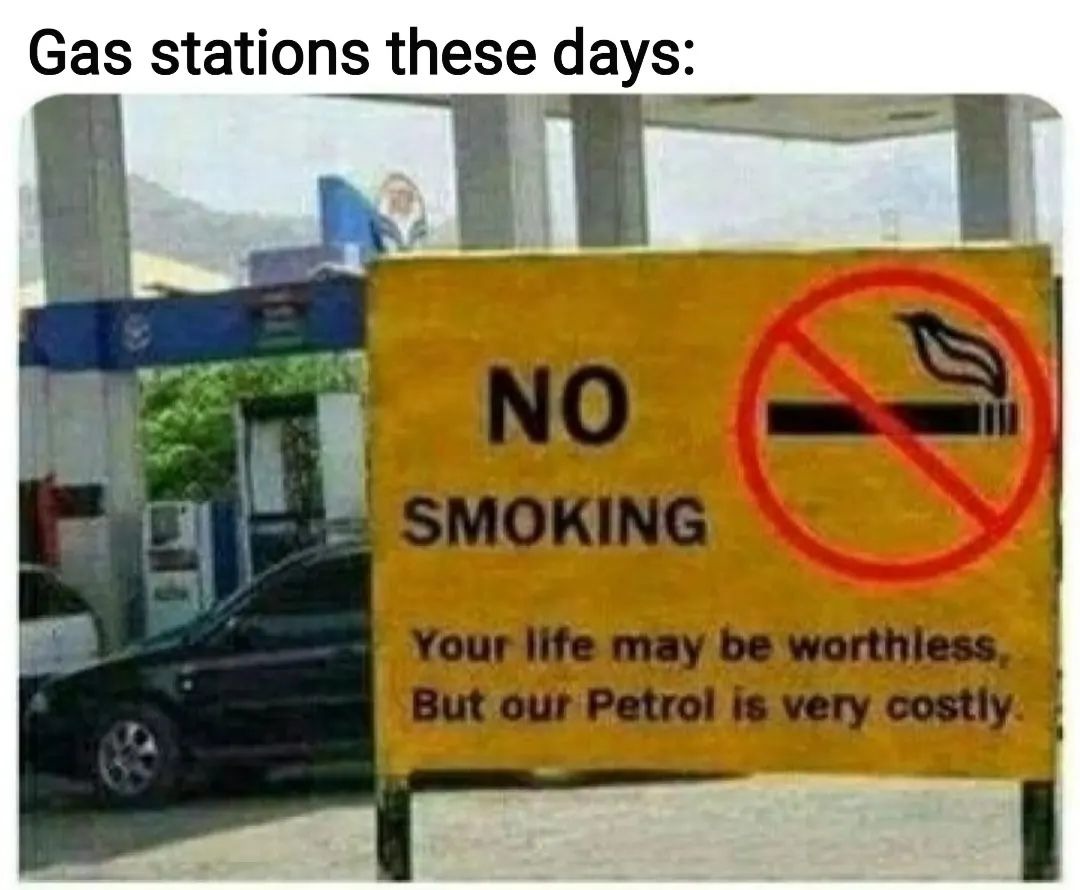 gas stations these days - meme