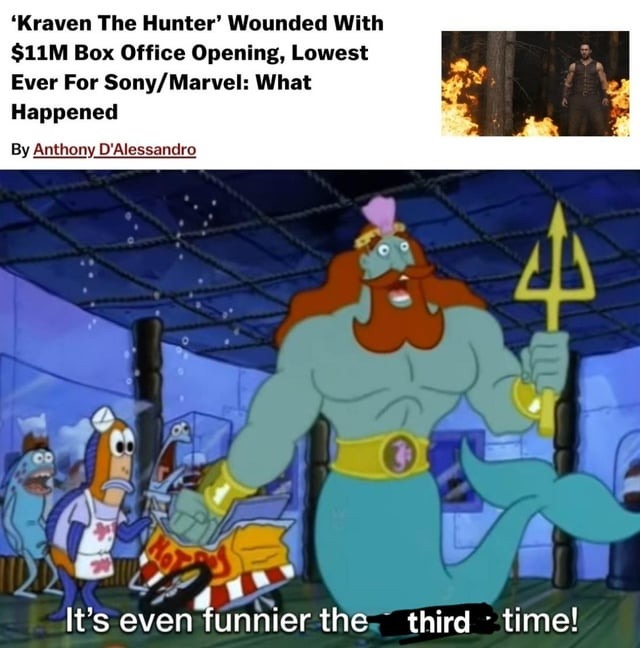 Kraven the Hunter box office meme news