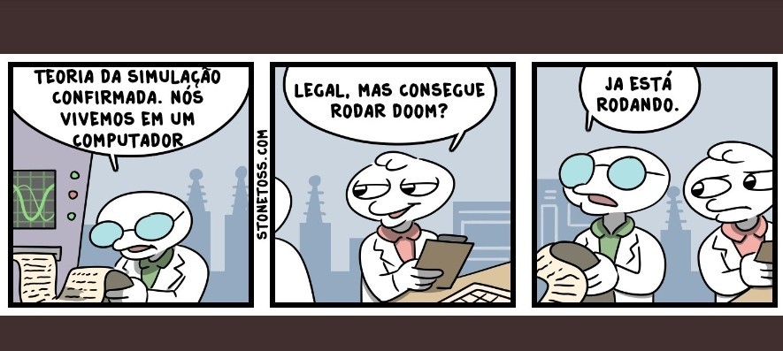 (Doom, em inglês, pode significar (além do nome do jogo) "destruição", "ruína", "fim dos tempos".) - meme