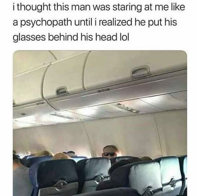 sunglasses behind his head - meme