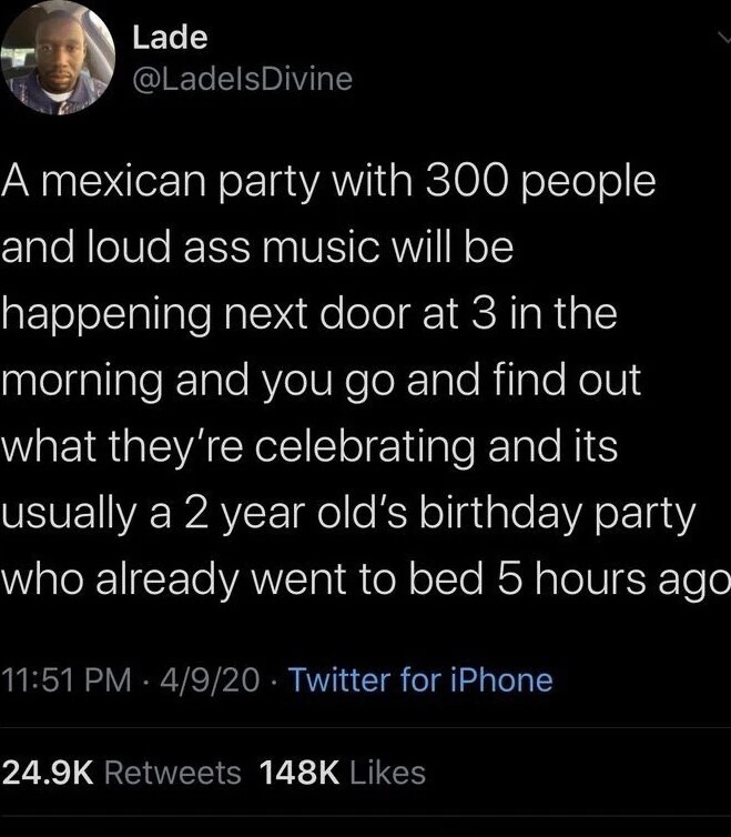Mexican birthday party - meme