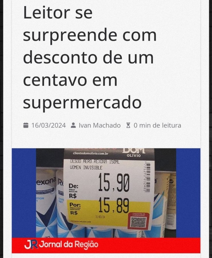 Desconto incrível - meme
