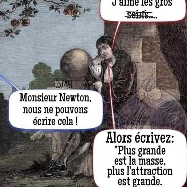 newton voulait écrire un bail chelou on lui a dit d'rester pro - meme