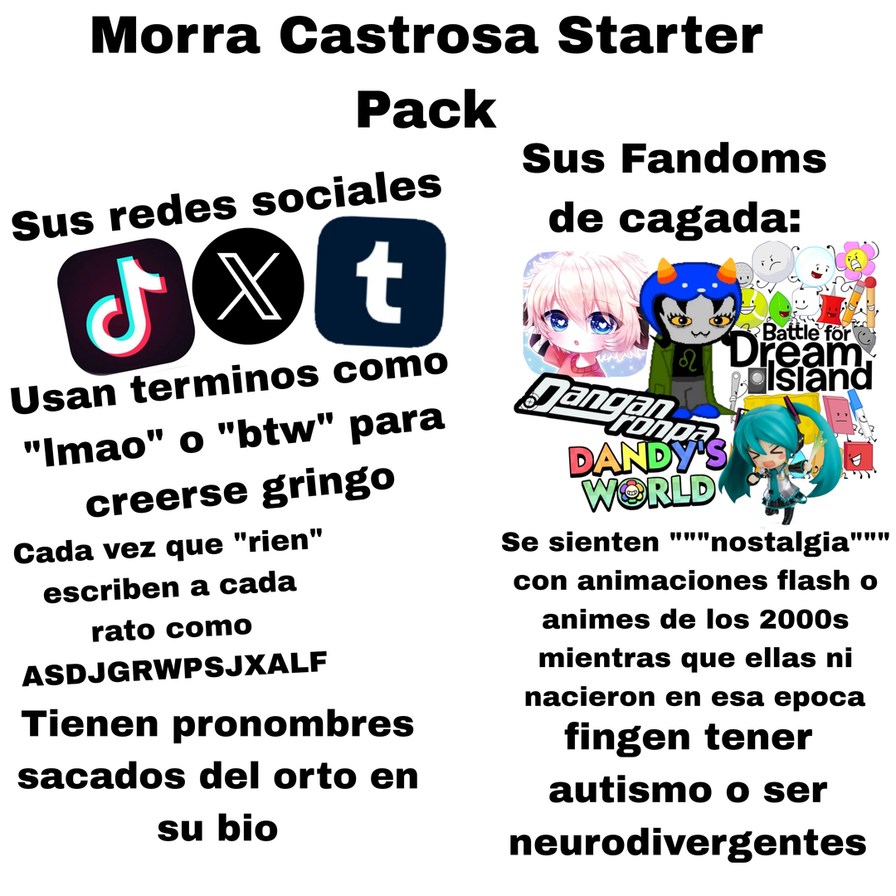 No se porque, cada vez que veo algun fandom de X cosa siempre yo me topo con estos idiotas que siempre tienen la misma mentalidad - meme